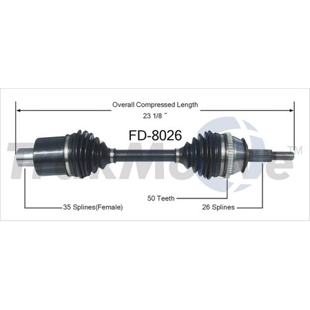Surtrack Axle Cv Axle Shaft, Fd-8026 FD-8026